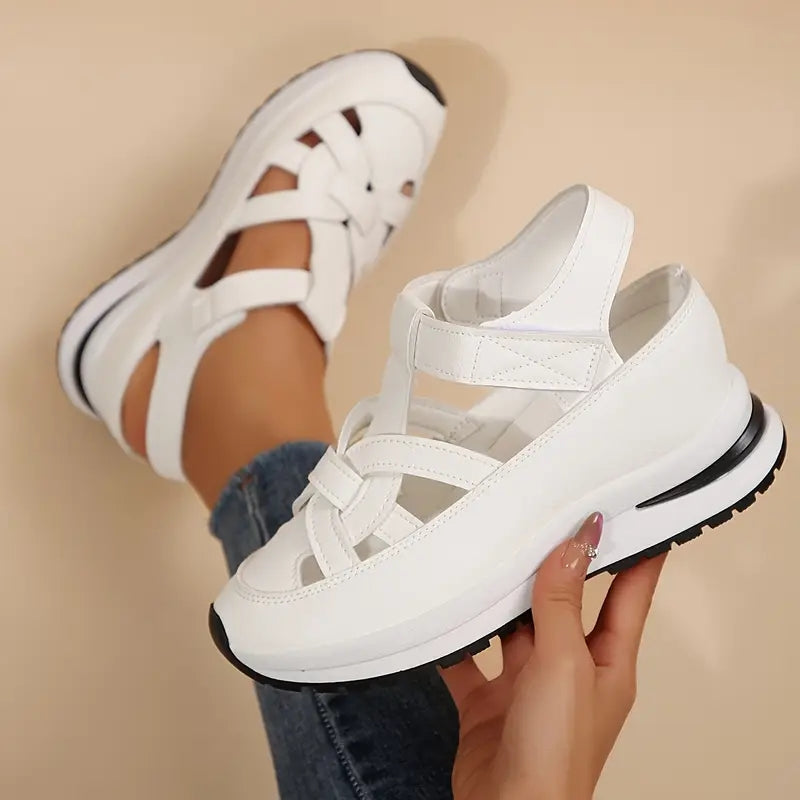 Comfortable Platform Sandals for Women with Cutout Strap Style