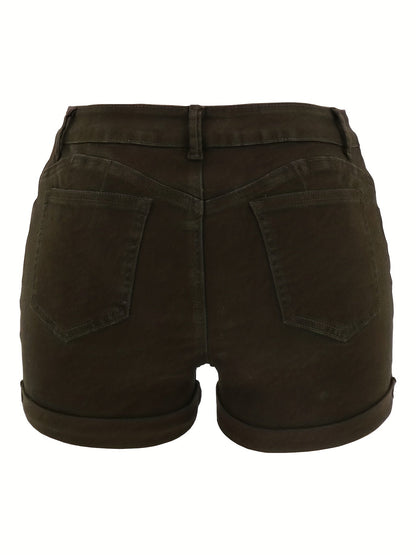 Stylish Ripped Denim Shorts for Women with High Waist Style