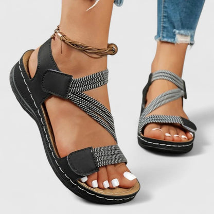 Comfortable Orthopedic Sandals for Women with Elastic Strap Platform Style