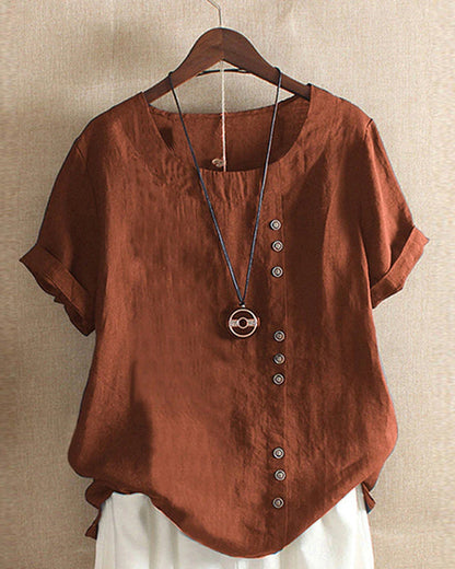 Effortless Button Detail Blouses for Women