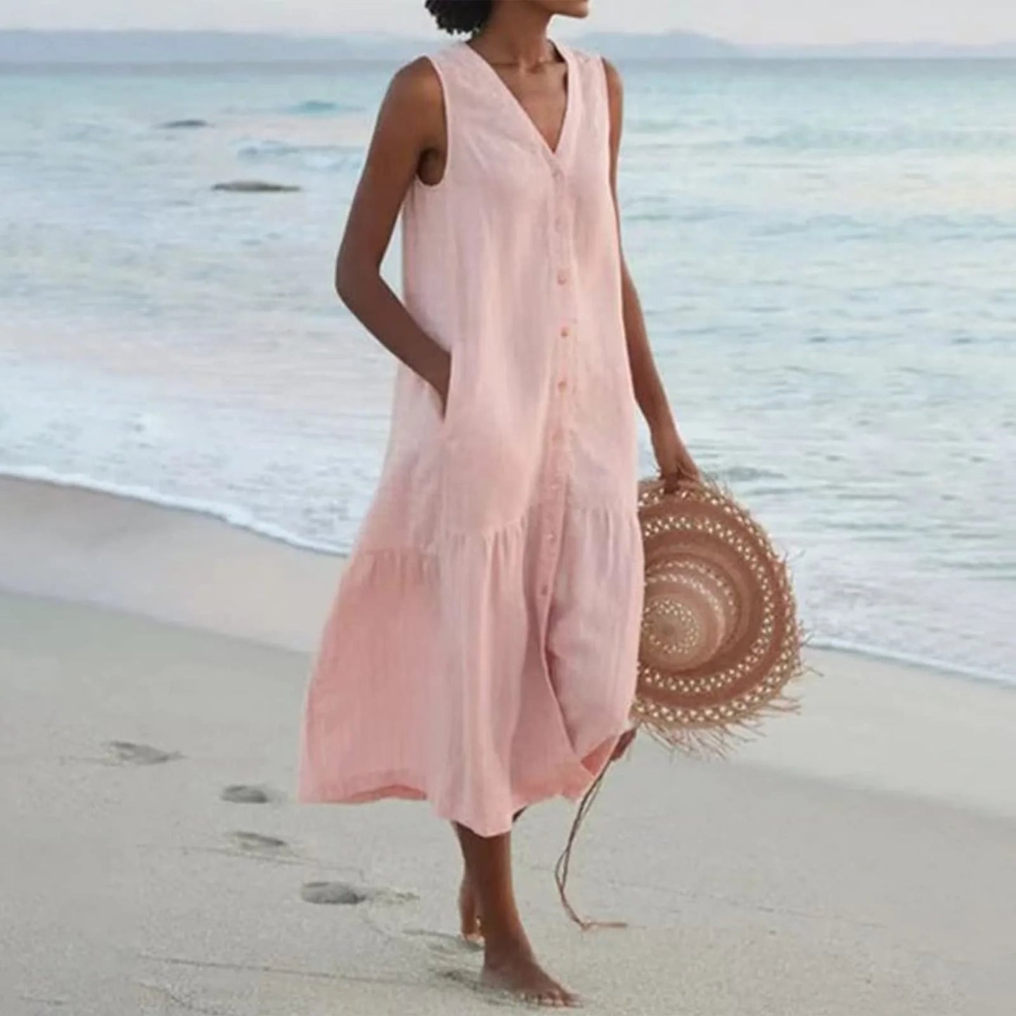 Elegant White Sundress for Women