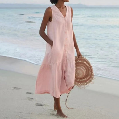 Elegant White Sundress for Women