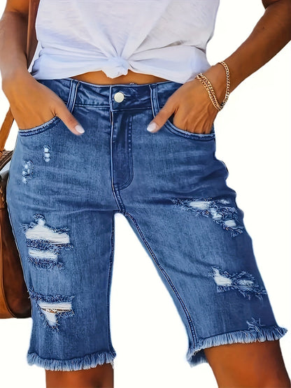 Stylish Denim Shorts for Women with High Waist Style
