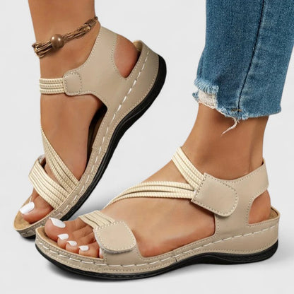 Comfortable Orthopedic Sandals for Women with Elastic Strap Platform Style