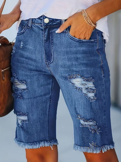 Stylish Denim Shorts for Women with High Waist Style