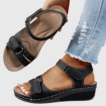 Adjustable Strap Wedge Sandals