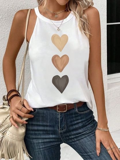 Stylish Halter Blouses for Women with Gradient Print Style