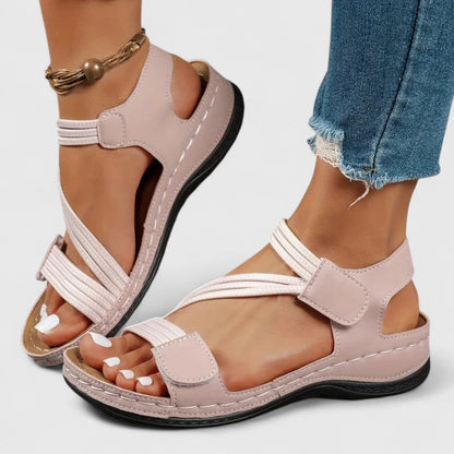 Comfortable Orthopedic Sandals for Women with Elastic Strap Platform Style