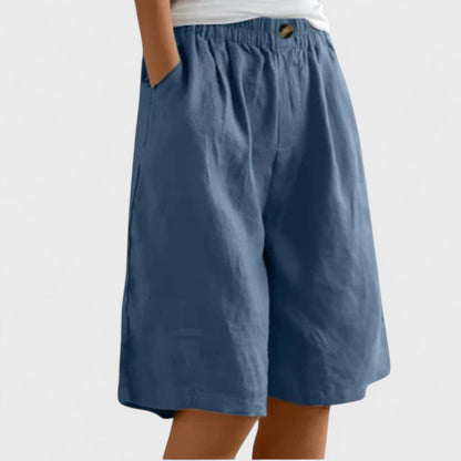 Effortless Linen Shorts for Women with High Waist Style