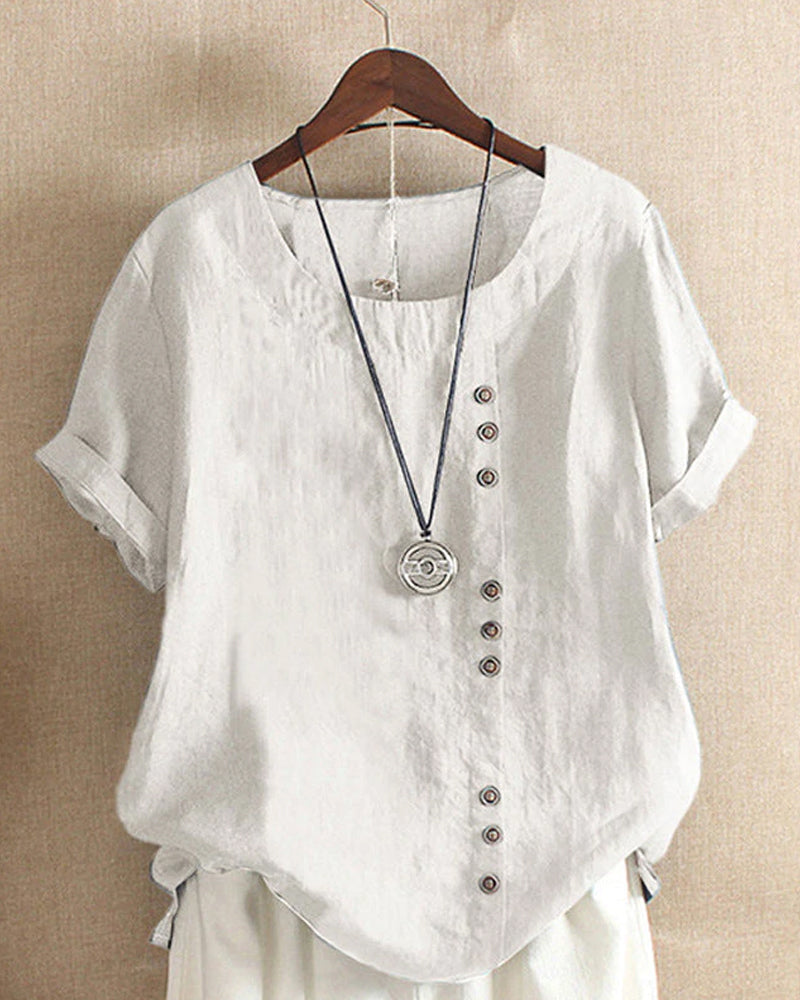 Effortless Button Detail Blouses for Women