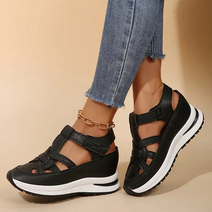 Comfortable Platform Sandals for Women with Cutout Strap Style