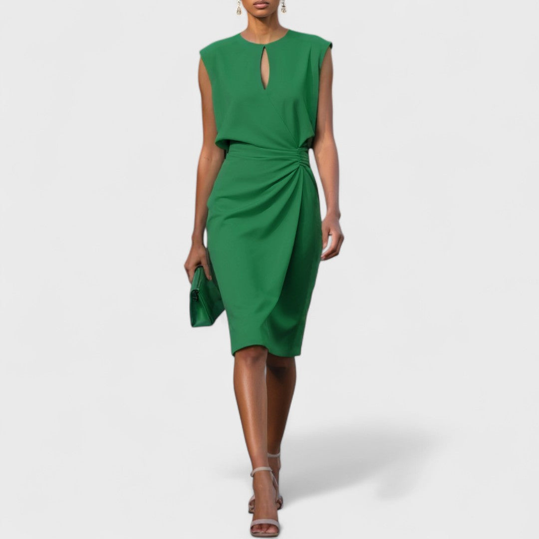 Sleeveless Midi Dress with Side Slit