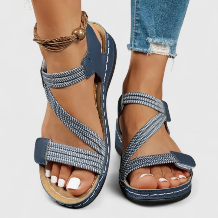 Comfortable Orthopedic Sandals for Women with Elastic Strap Platform Style