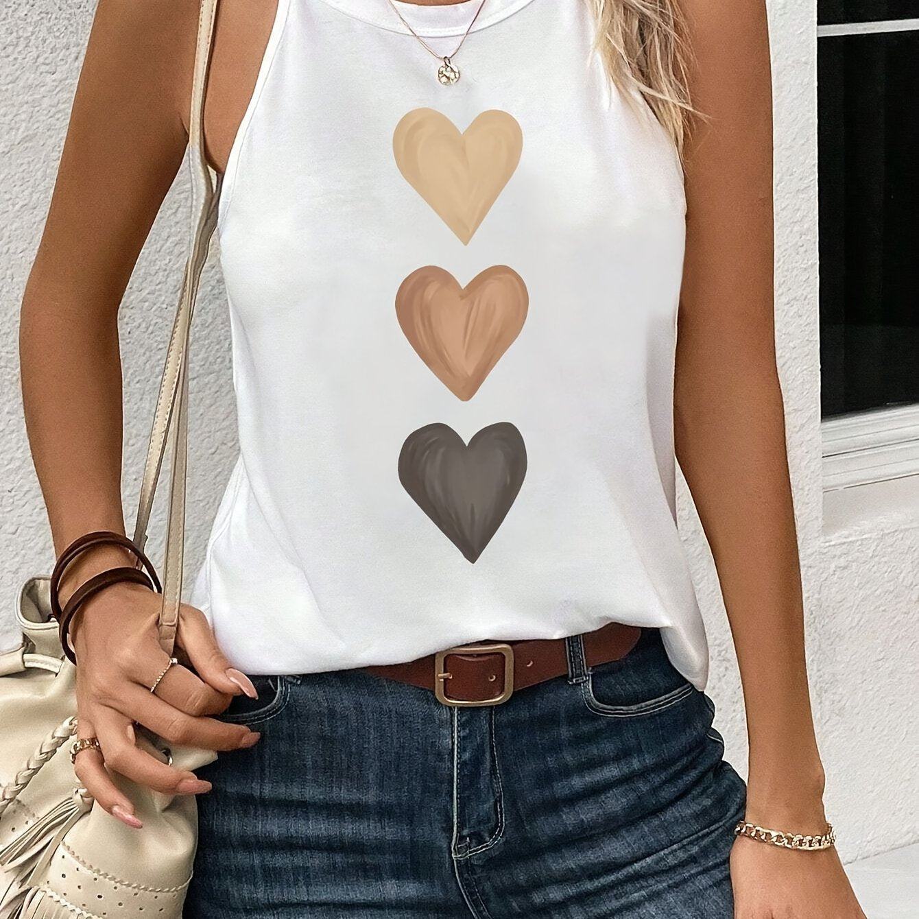 Stylish Halter Blouses for Women with Gradient Print Style