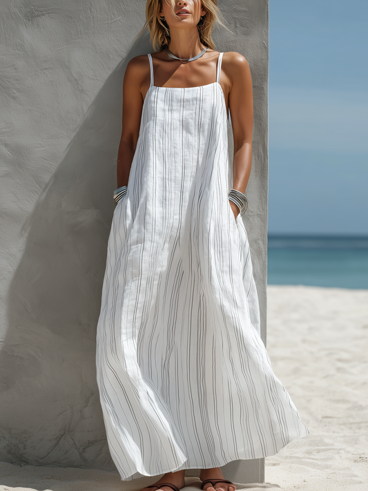 Effortless White Dresses for Women with Spaghetti Strap Style