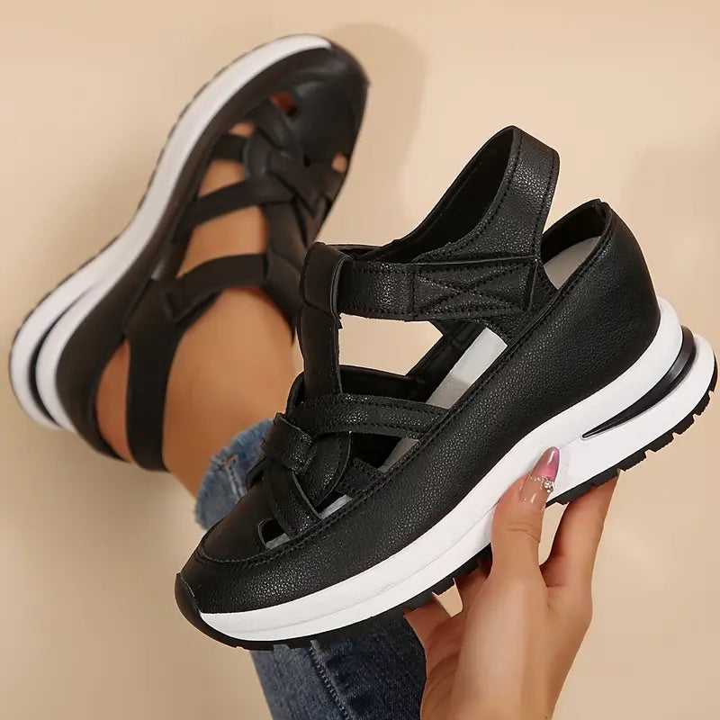 Comfortable Platform Sandals for Women with Cutout Strap Style