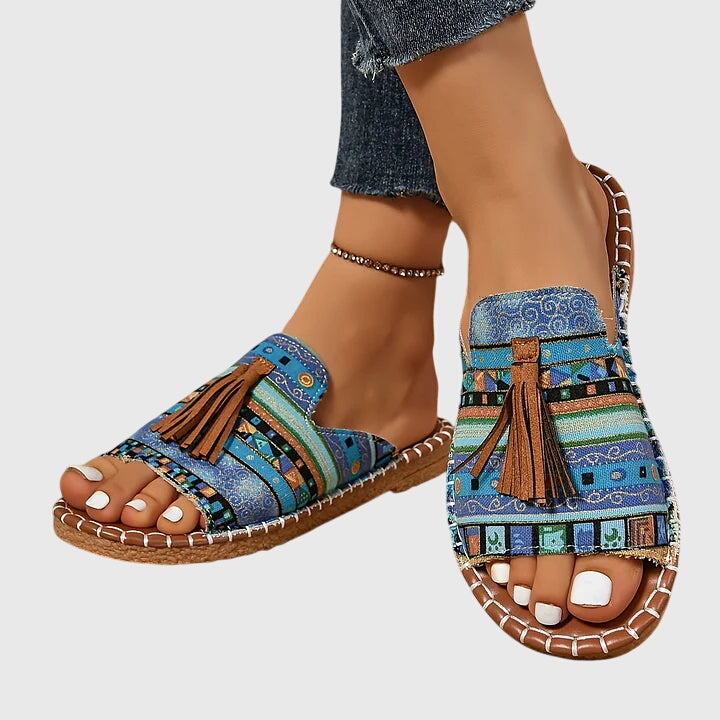 Comfortable Orthopedic Sandals for Women with Ethnic Print Style