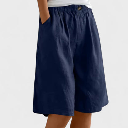 Effortless Linen Shorts for Women with High Waist Style