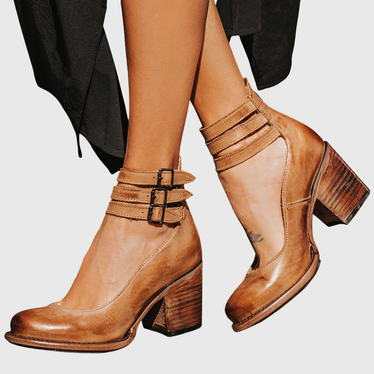 Stylish Boots for Women with Buckle Strap Style