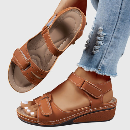 Adjustable Strap Wedge Sandals