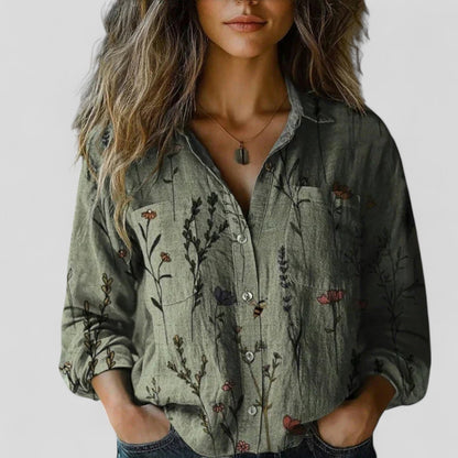 Effortless Floral Jacket for Women with Zip Front Style