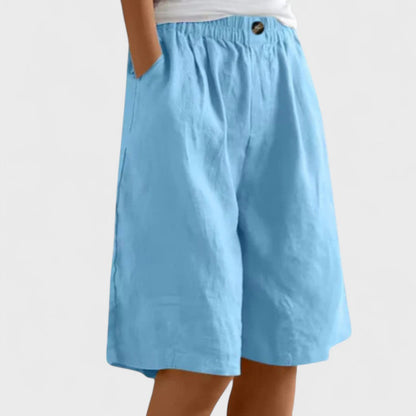 Effortless Linen Shorts for Women with High Waist Style