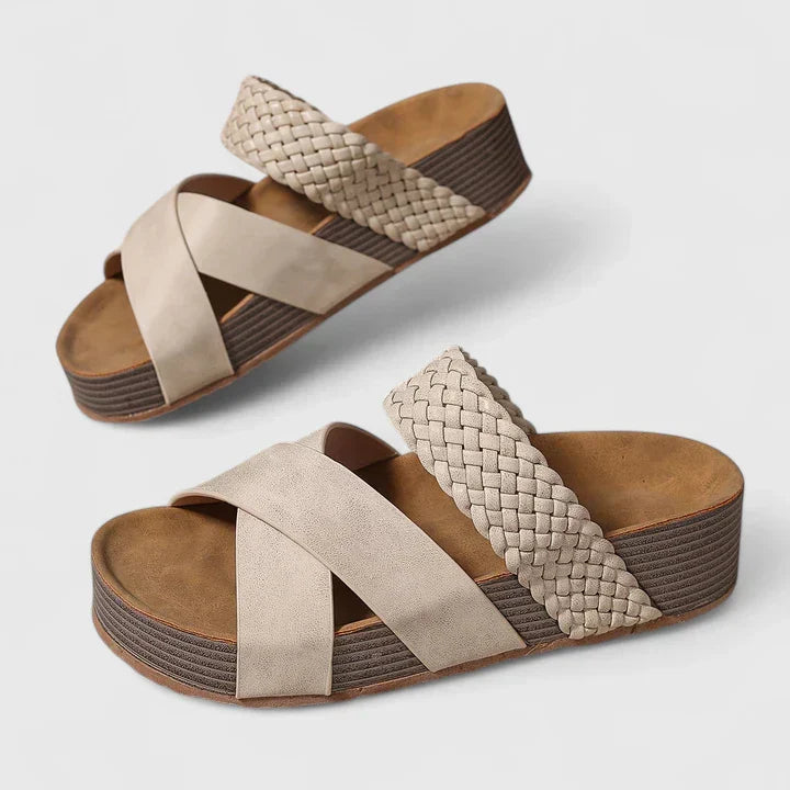 Comfortable Orthopedic Sandals for Women with Crossover Strap Style