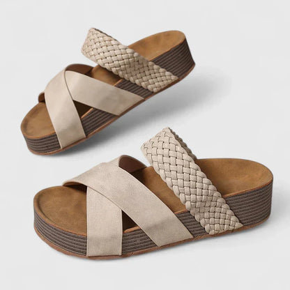 Comfortable Orthopedic Sandals for Women with Crossover Strap Style