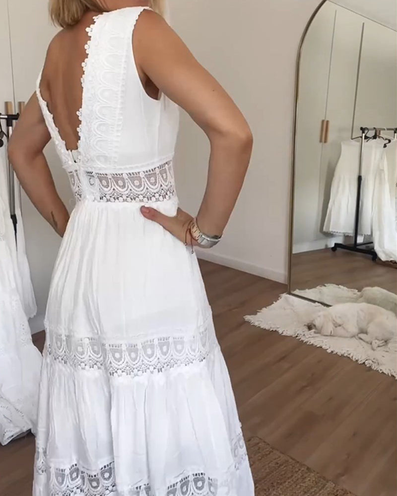 Effortless White Sundress for Women