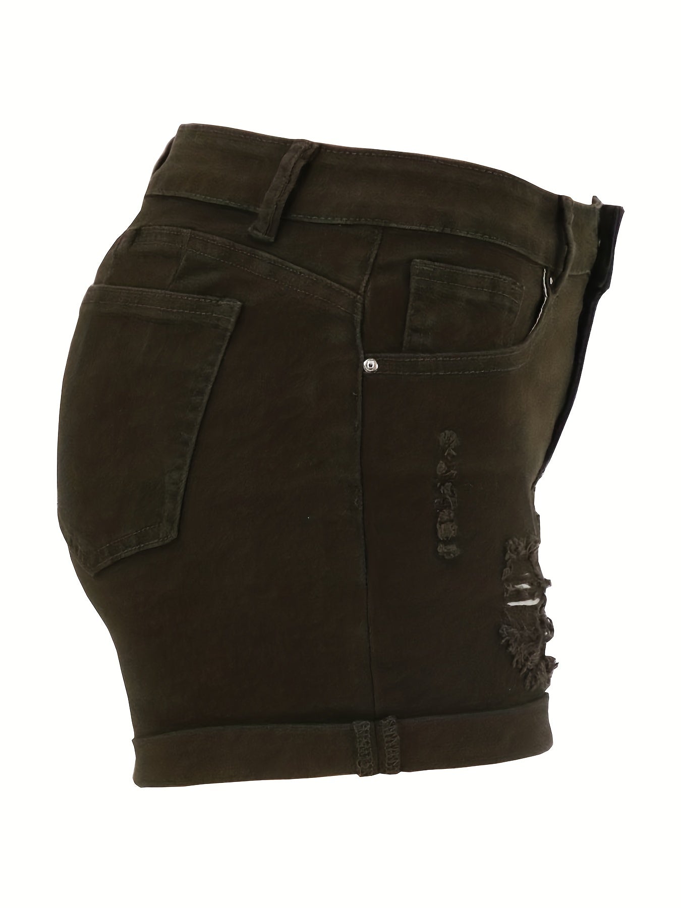 Stylish Ripped Denim Shorts for Women with High Waist Style