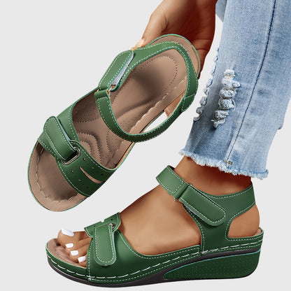 Adjustable Strap Wedge Sandals