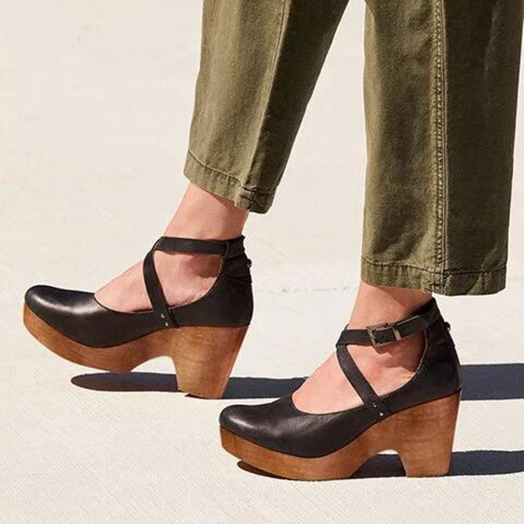 Elegant Closed Toe Wedge Heels for Women
