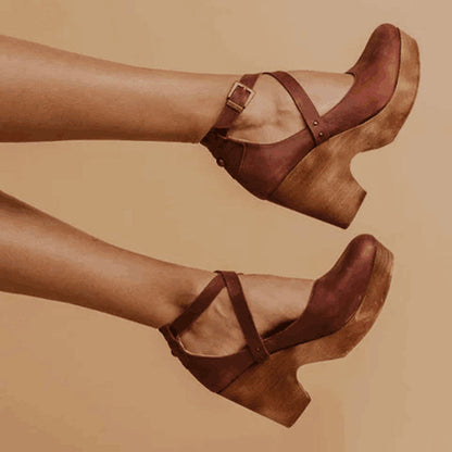 Elegant Closed Toe Wedge Heels for Women