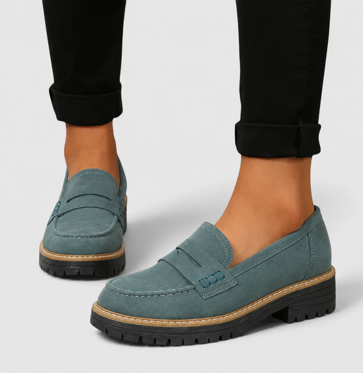 Comfortable Loafers for Women with Penny Strap Style