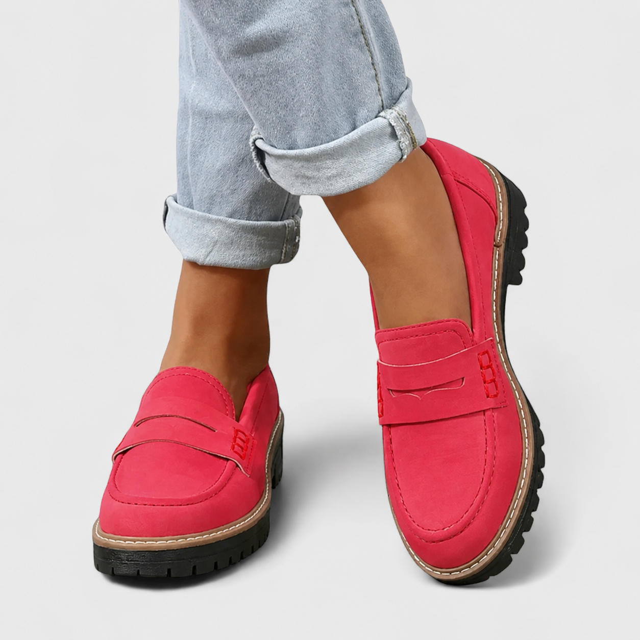 Comfortable Loafers for Women with Penny Strap Style