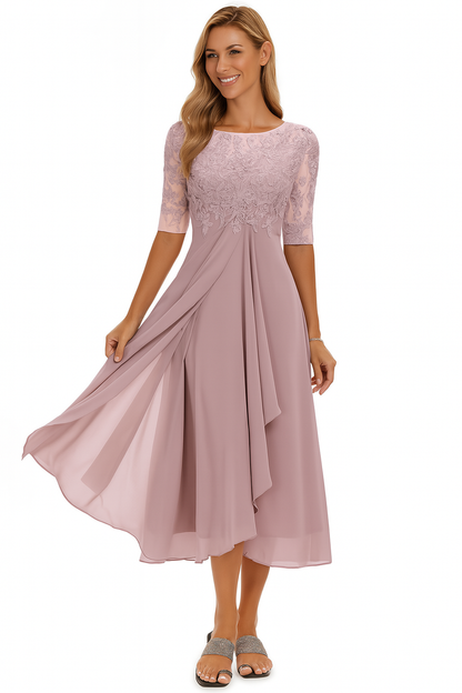 Effortless A Line Midi Dress for Women
