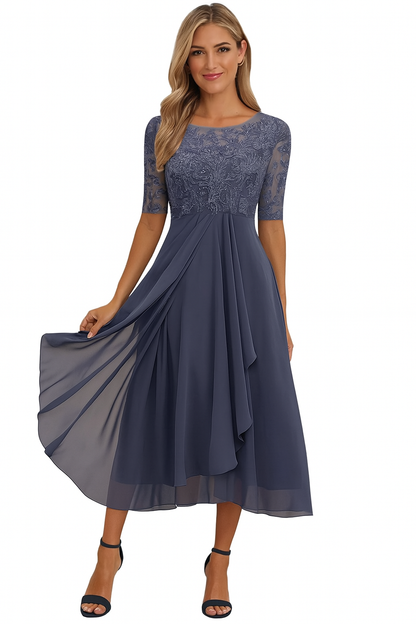 Effortless A Line Midi Dress for Women