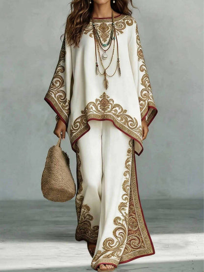 White Embroidered Kaftan Maxi Dress