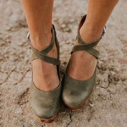 Elegant Closed Toe Wedge Heels for Women
