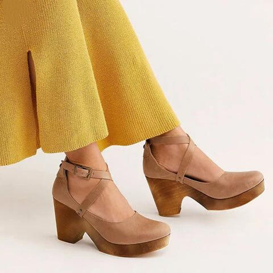 Elegant Closed Toe Wedge Heels for Women