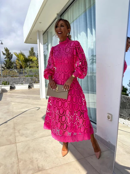 Elegant Long Sleeve Evening Dress for Women with Wedding Guest Dress Style