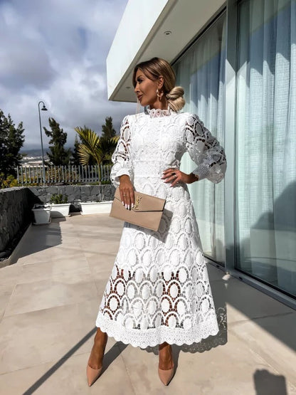 Elegant Long Sleeve Evening Dress for Women with Wedding Guest Dress Style