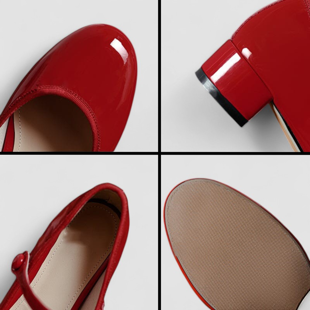 Elegant Mary Jane Shoes for Women with Patent Finish Style
