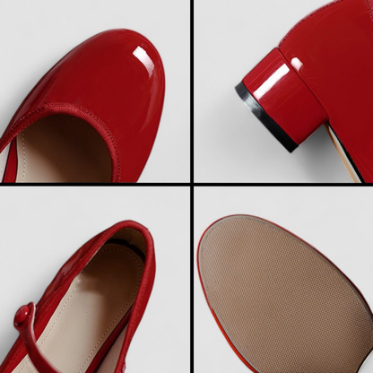 Elegant Mary Jane Shoes for Women with Patent Finish Style