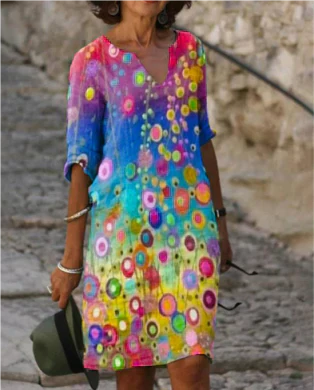 Effortless Green Sundress for Women with Printed Style