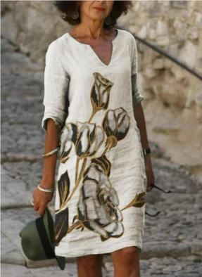 Effortless Green Sundress for Women with Printed Style