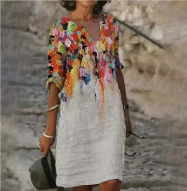 Effortless Green Sundress for Women with Printed Style