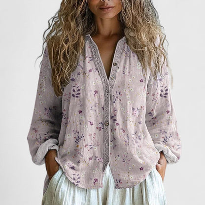 Effortless Floral Blouses for Women with Zip Front Style