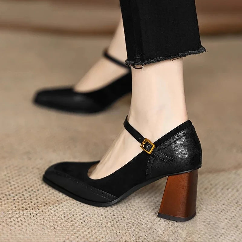 Elegant Wedding Shoes for Women with Buckle Strap Style