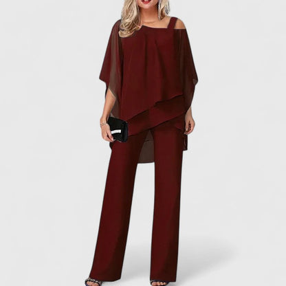 Layered Two Piece Pants Set